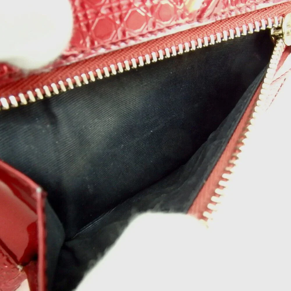 Authentic Christian Dior 26-MA-1107 Diorama Tri-fold wallet leather[Used]